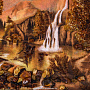 Картина янтарная "Водопад в горах" 60х80 см, фотография 3. Интернет-магазин ЛАВКА ПОДАРКОВ