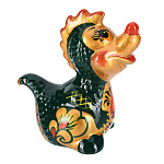 071884-9,5*9*6см ЗЕЛ.  Хохлома Статуэтка Символ года 2024 "ДРАКОН" фарфоровый