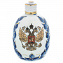 Фарфоровый штоф-фляжка 0,5 л "Герб РФ". Гжель в золоте, фотография 3. Интернет-магазин ЛАВКА ПОДАРКОВ