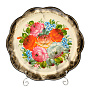 Поднос с авторской росписью "Цветы" 33х33 см, фотография 1. Интернет-магазин ЛАВКА ПОДАРКОВ