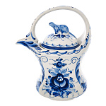 7495 Гжель Чайник заварочный "Соболь"  Авт.Исаев С.В.