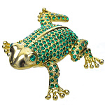 0023864 Традиции ФАБЕРЖЕ Сувенир-ШКАТУЛКА "ЛЯГУШКА" Ф1-08