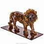Скульптура из янтаря "Лев", фотография 2. Интернет-магазин ЛАВКА ПОДАРКОВ