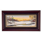 Картина на бересте "Яркий ноябрь" 9,5х23,5 см