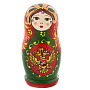 0029956-3м 10см  Хохлома МАТРЕШКА "СИМВОЛЫ РОССИИ", фотография 1. Интернет-магазин ЛАВКА ПОДАРКОВ