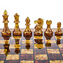 Шахматы с инкрустацией и фигурами из янтаря 30х30 см, фотография 2. Интернет-магазин ЛАВКА ПОДАРКОВ