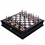 Шахматный ларец с оловянными фигурами "Бородино" 48х48 см, фотография 1. Интернет-магазин ЛАВКА ПОДАРКОВ