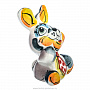Статуэтка "Кролик дипломат". Гжель в цвете, фотография 2. Интернет-магазин ЛАВКА ПОДАРКОВ