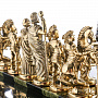 Шахматы из натурального камня с бронзовыми фигурами "Римские" 41х41 см, фотография 5. Интернет-магазин ЛАВКА ПОДАРКОВ