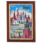 0056578 ПЛАКЕТКА В БАГЕТЕ (позолота), СЮЖЕТ В АССОРТИМЕНТЕ  (без упаковки)