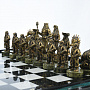 Шахматы "Пираты Карибского моря" с каменной доской и фигурами из бронзы 40х40 см, фотография 4. Интернет-магазин ЛАВКА ПОДАРКОВ