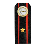 Настольные часы из камня "Погон. Майор"