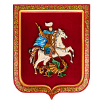 Панно настенное "Георгий Победоносец" в стиле Хохлома 65х80 см