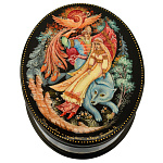 0061011 Лаковая миниатюра Шк. "Иван царевич и серый волк" 10*8см (1471)