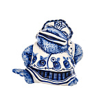 0011505 Гжель Скульптура "Королевна" 7,3*6*8см Авт.Черновы Л.и В 