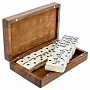 Домино в резной дубовой шкатулке "Ерш", фотография 1. Интернет-магазин ЛАВКА ПОДАРКОВ