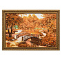 Картина янтарная "Осень в парке. Мостик" 60х40 см, фотография 6. Интернет-магазин ЛАВКА ПОДАРКОВ
