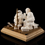 Скульптура из кости "Посиделки", фотография 2. Интернет-магазин ЛАВКА ПОДАРКОВ