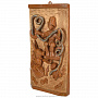 Деревянное резное панно "Балда и черт" 40х23 см, фотография 3. Интернет-магазин ЛАВКА ПОДАРКОВ