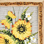 Панно в янтарной раме "Букет цветов" 27х18 см, фотография 2. Интернет-магазин ЛАВКА ПОДАРКОВ