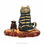 Статуэтка с янтарем "Друзья кот и мышка", фотография 4. Интернет-магазин ЛАВКА ПОДАРКОВ