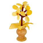 0068297-НП/  Янтарь Сувенир  "Цветы в вазе" выс. ок 19см