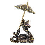 300348 Бронзовая статуэтка "Змея с зонтом"