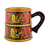 Кружка с росписью. Хохлома