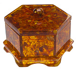 Шкатулка из янтаря "Шестигранник"