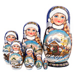 Матрешка "Тройка. Зима" 7 мест