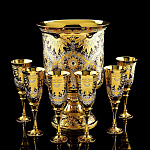 0035141/NAW3137 Златоуст НАБОР ПРАЗДНИЧНЫЙ: Ведро +6 фужеров в Уп.