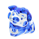 0042054/малый Гжель Скульптура "ПОРОСЕНОК В ШТАНАХ" авторская 