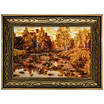 0074030 НП-78*58см Картина янтарная "ОСЕННИЙ ЛЕС"  