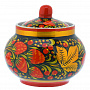 Сахарница "Ягоды". Хохлома, фотография 2. Интернет-магазин ЛАВКА ПОДАРКОВ