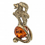 Статуэтка из бронзы с янтарем "Знаки зодиака. Козерог", фотография 2. Интернет-магазин ЛАВКА ПОДАРКОВ