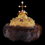 0023568 Музейная копия ШАПКА МОНОМАХА (мех Соболя, цвет.мет., юв.вставки)