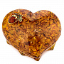 Шкатулка из янтаря "Сердце. Малинка", фотография 1. Интернет-магазин ЛАВКА ПОДАРКОВ