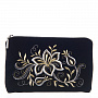 Косметичка "Нежность". Черная серебряно-золотой вышивкой, фотография 1. Интернет-магазин ЛАВКА ПОДАРКОВ