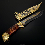 Нож сувенирный украшенный "Медведь" Златоуст