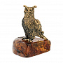 Статуэтка с янтарем "Мудрый филин", фотография 4. Интернет-магазин ЛАВКА ПОДАРКОВ