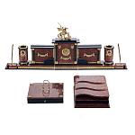 Настольный письменный набор из камня "Георгий Победоносец". Златоуст