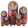 Матрешка Семеновская "Красавица" 10 мест, фотография 1. Интернет-магазин ЛАВКА ПОДАРКОВ