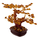 Денежное дерево из янтаря "Бонсай"