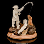 Скульптура из кости "Знатная рыбалка", фотография 2. Интернет-магазин ЛАВКА ПОДАРКОВ