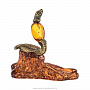 Статуэтка с янтарем "Змея кобра", фотография 3. Интернет-магазин ЛАВКА ПОДАРКОВ