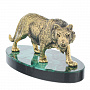 Бронзовая скульптура на малахитовой подставке "Тигр", фотография 1. Интернет-магазин ЛАВКА ПОДАРКОВ