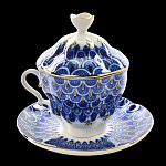 0034777/81.14347.00.1 ЛФЗ ЧАШКА+БЛЮДЦЕ/КРШ Подарочная2 "Чешуйка" 350мл ТЛ1 