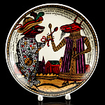 11094 Коллекционная тарелка 20см ЛУБОК "КОЗА И МЕДВЕДЬ"