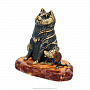 Статуэтка с янтарем "Друзья кот и мышка", фотография 3. Интернет-магазин ЛАВКА ПОДАРКОВ