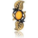 0051076/819.4 Брошь Вьюнок (коньячный)